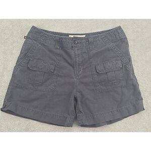 Vtg Polo Jeans Ralph Lauren Womens Sz 8 Black Cargo Rip Stop Utility‎ Pocket